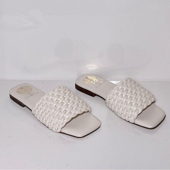 Vince Camuto Leather Quilted Slide Sandals - Arissa - Picture 2 of 7